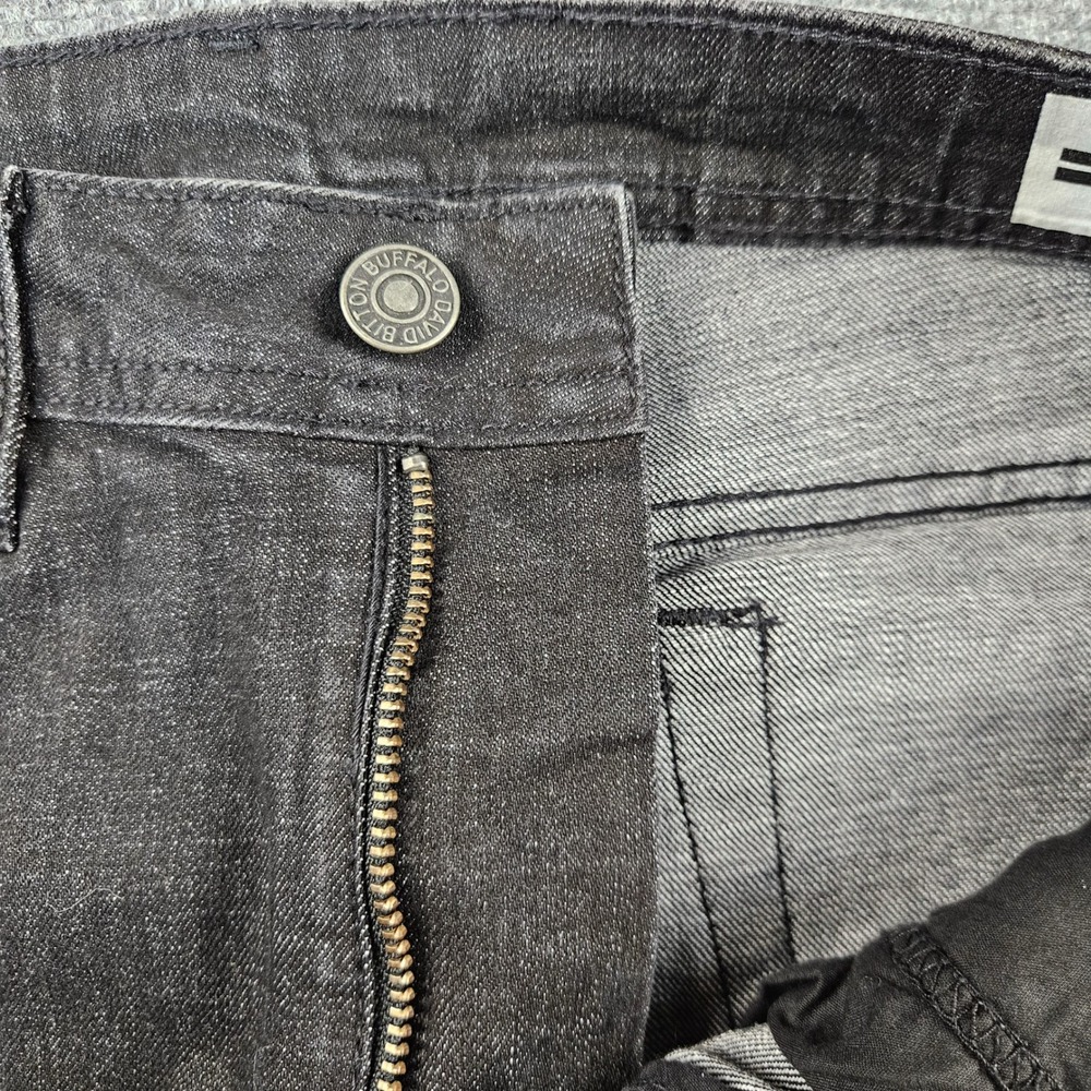 Buffalo David Bitton Jackson Straight Stretch Jeans Mens 32x32 Faded Black Denim - Picture 6 of 11